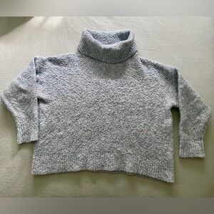 Cozy Light Blue Turtleneck Sweater